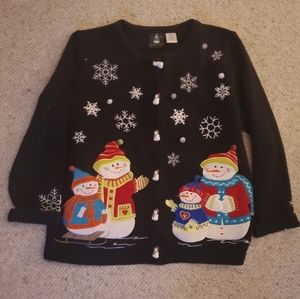 Ugly Christmas Knit Button Down Cardigan Sweater